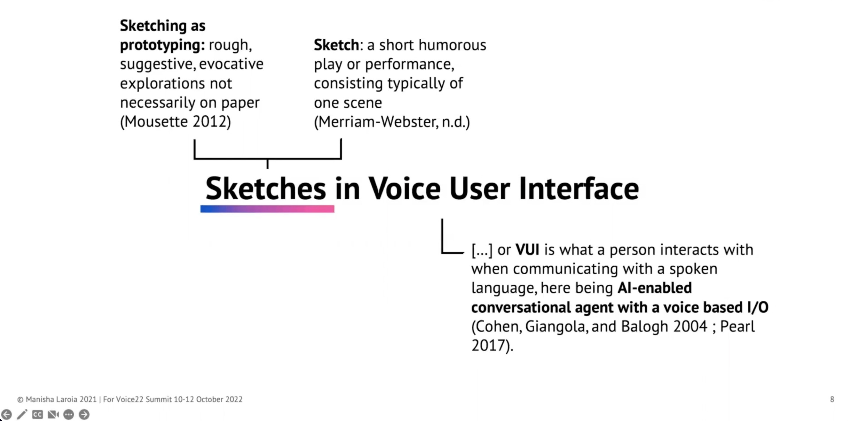 VOICE22 | Sketches in VUI - Relational Conversations With Voice UIs in Our Homes | Manisha Loraia