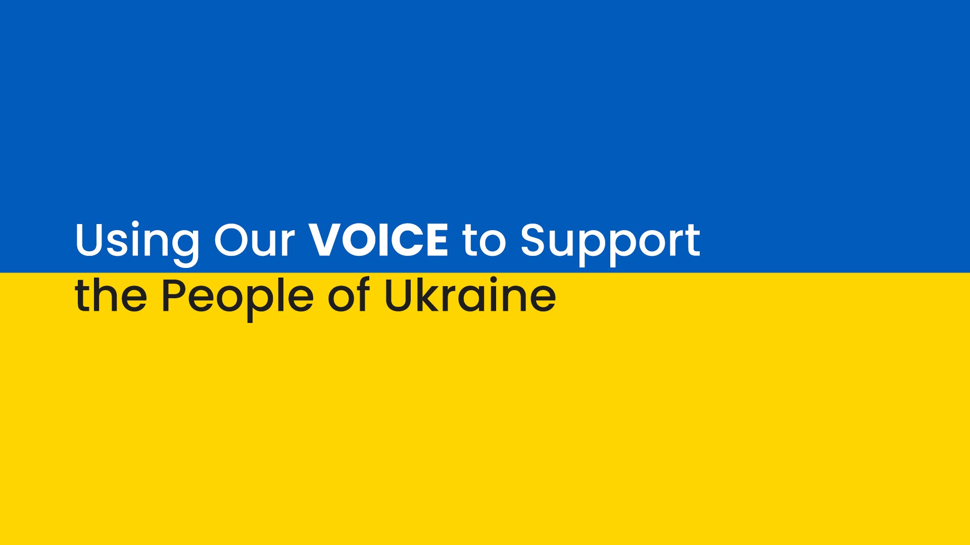 VOICE and Modev stand with the people of Ukraine